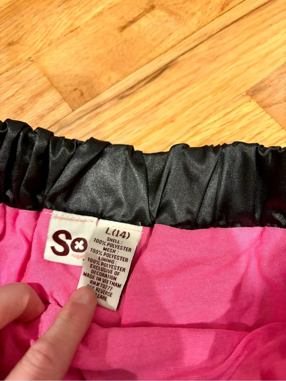 NWT Y2K Pink Sparkle Mesh Party Skirt Girls 14